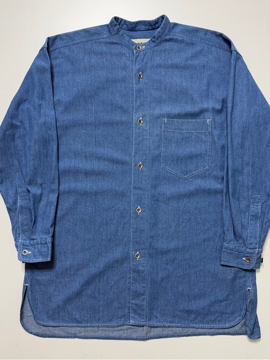 Issey Miyake Other - issey miyake plantation denim band collar buttonup shirt unisex medium